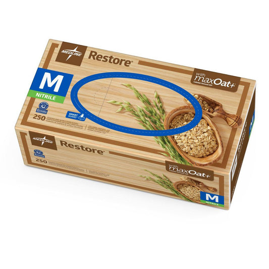 Restore Sense® Powder-Free Colloidal Oatmeal Nitrile Gloves 250/box