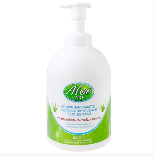 Aloe Care® 72% Alcohol Foam Hand Sanitizer 1L bottle or 8/cs
