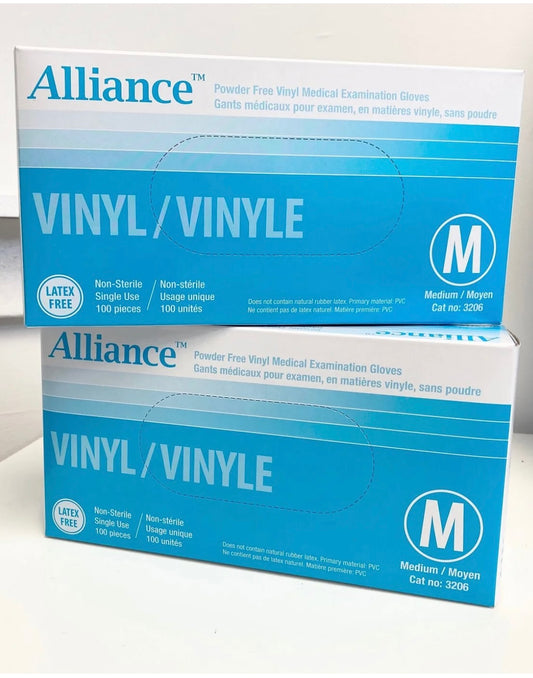 Alliance® Powder-Free Vinyl Gloves 100/box